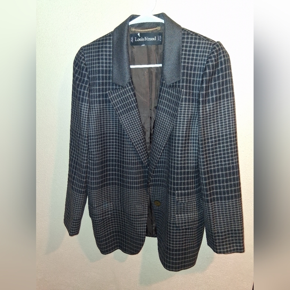 Louis Feraud Plaid 100% Schurwolle Preppy Old Money Classic West Germany 10